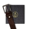 Assisi Style Black Brown Belt Cork belt for men