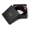 Assisi Style Black Brown Belt Gifts for vegans - belt in a box