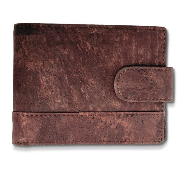 brown vegan cork wallet rfid
