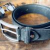 black non leather belt