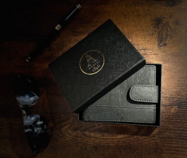 black vegan wallet for men