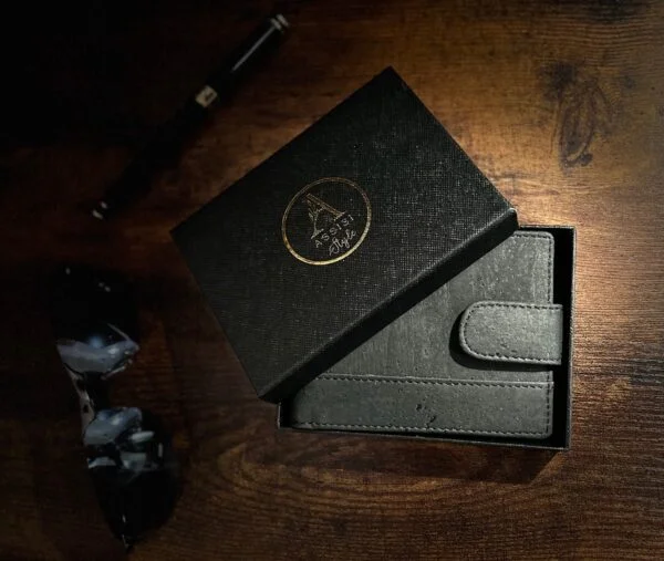 black vegan wallet for men