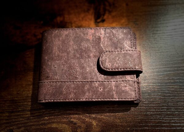 brown vegan wallets
