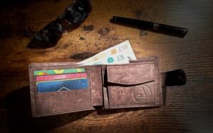 brown vegan wallets for men