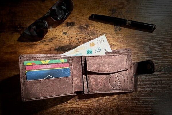 brown vegan wallets for men