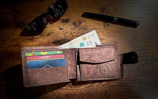 brown vegan wallets for men