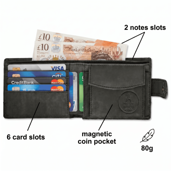 black cork vegan wallet