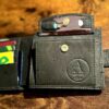 opened cork wallet black