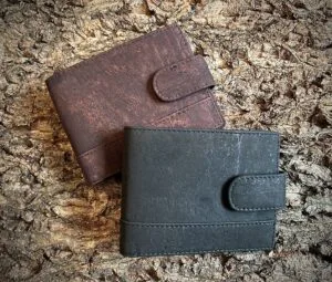 Brown and Black Cork Wallets in Gift Boxes - father's day gift idea