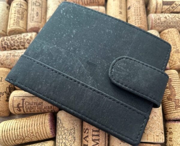 Black Cork Wallet on Wine Corks