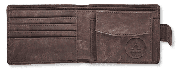 brown cork wallet
