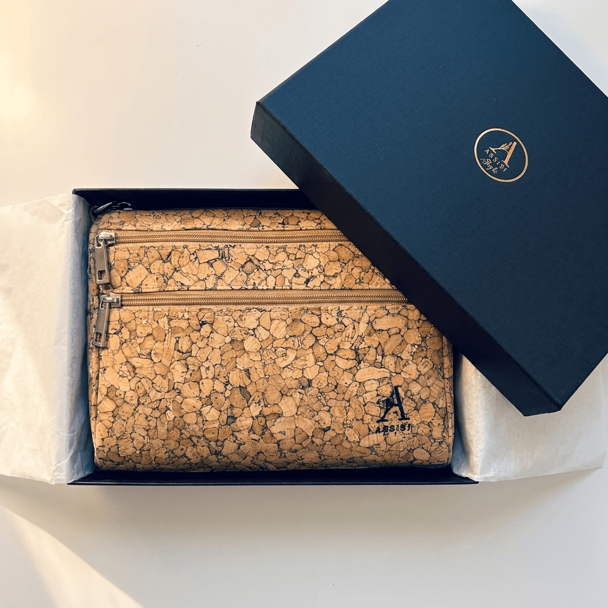 natural cork crossbody handbag