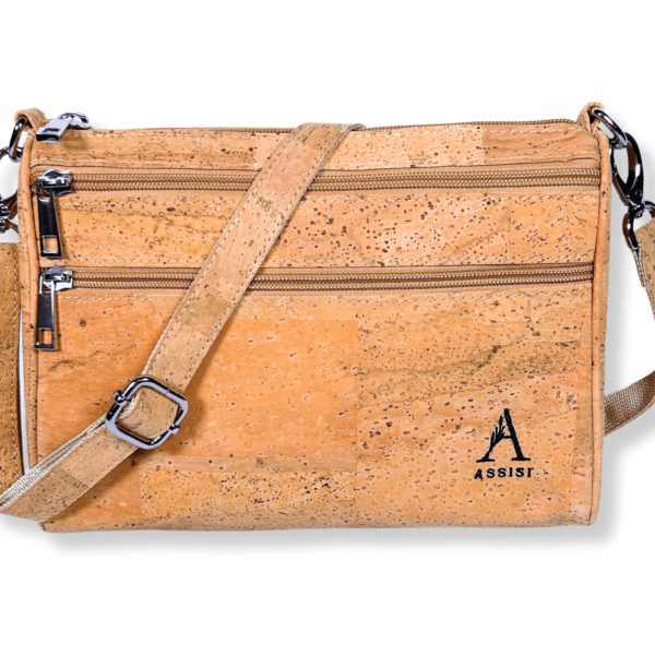vegan handbag cork shoulder bag