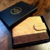 mans vegan wallet brown two tone
