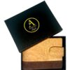Two tone cork wallet vegan gift ideas - boxed wallet