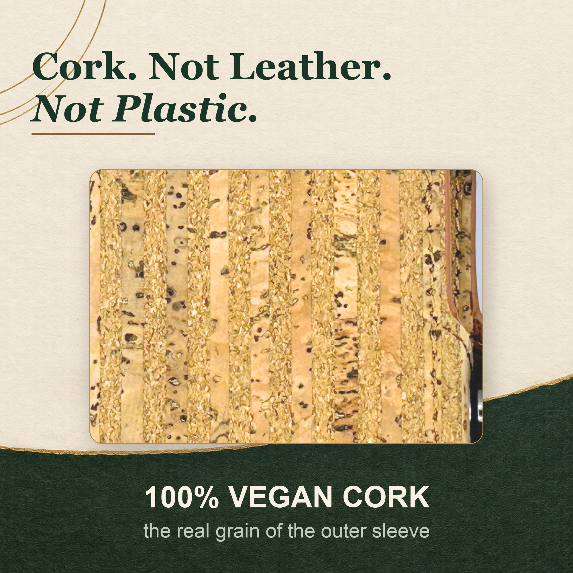 minimalist cork vegan pop up card wallet 3rd 5th anniversary