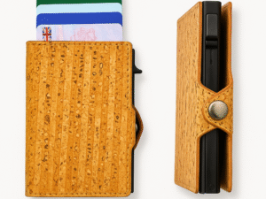 striped cork card holder by Assisi Style