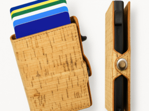 natural cork pop up card holder
