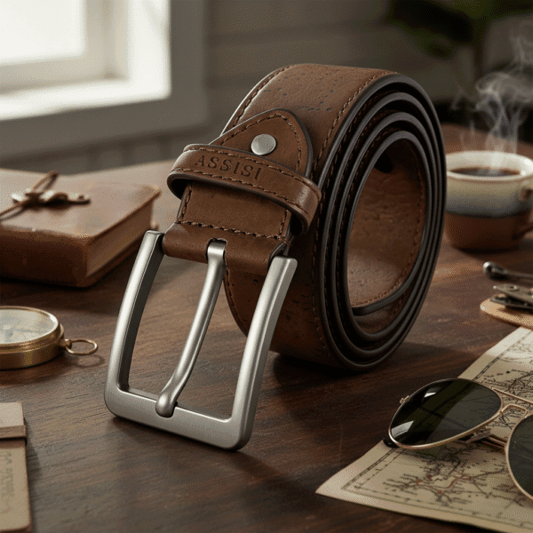 brown cork belt for men