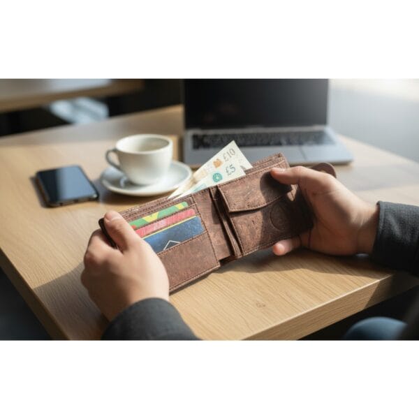 vegan wallet with coin pouch