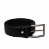 wide black vegan belt for men
