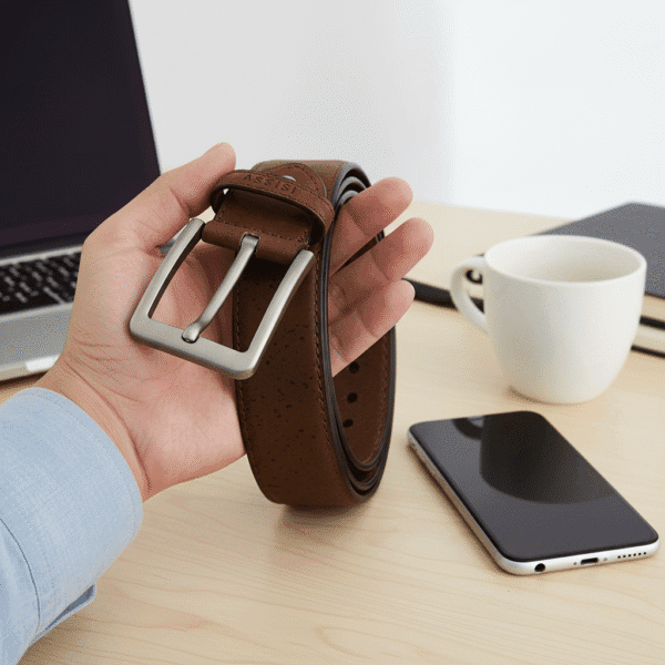 brown cork belt for jeans