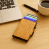 striped cork wallet striped cork card holder