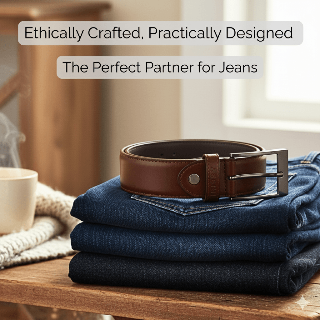 unisex vegan belts brown