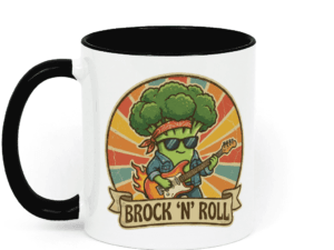 Two Toned Ceramic Mug Brock n Roll Mug