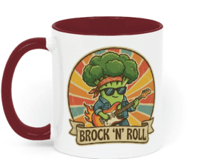 Two Toned Ceramic Mug Brock n Roll Mug