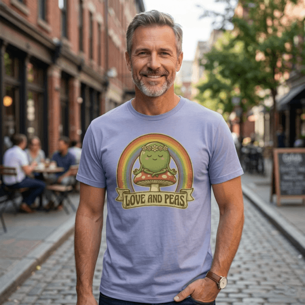 Love n Peas funny hippie pea shirt