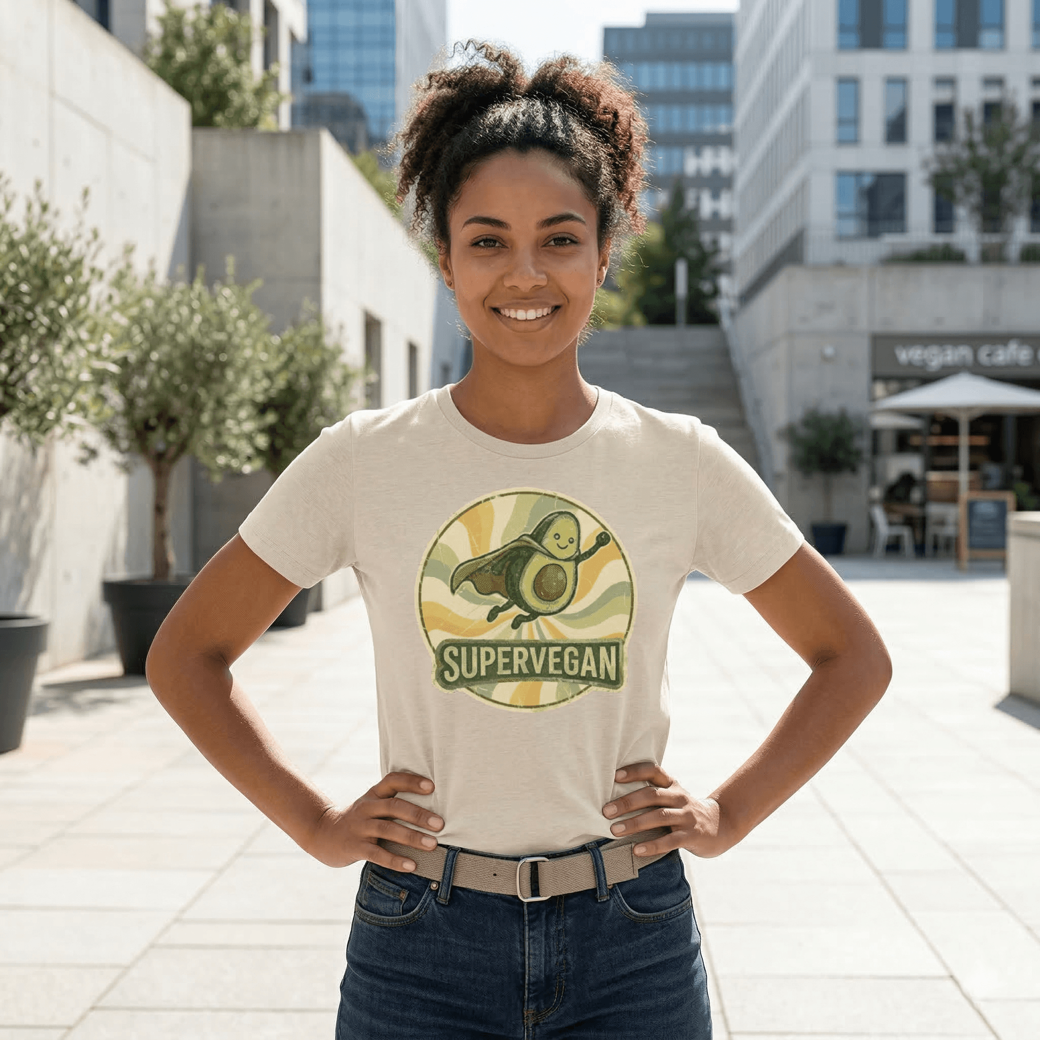 Supervegan - funny avocado superhero t-shirt Supervegan - funny avocado superhero t-shirt