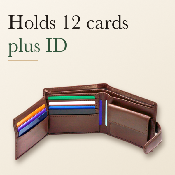 brown cactus leather wallet trifold brown cactus leather wallet trifold