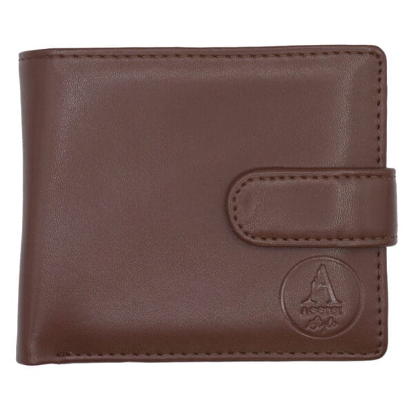 cactus leather trifold vegan wallet brown