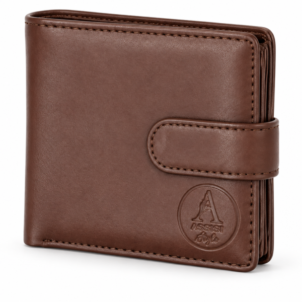brown cactus leather wallet trifold