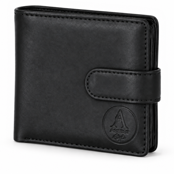 black cactus leather wallet trifold
